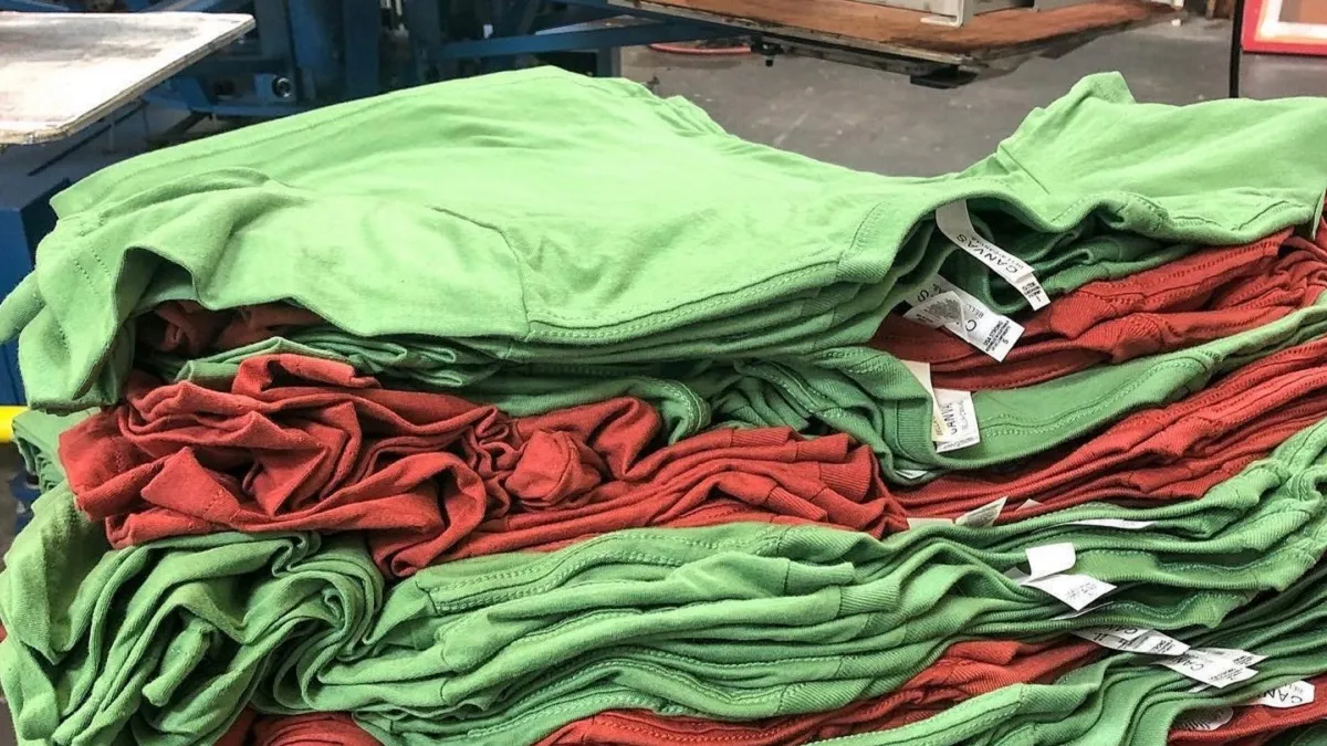 tshirts in factory