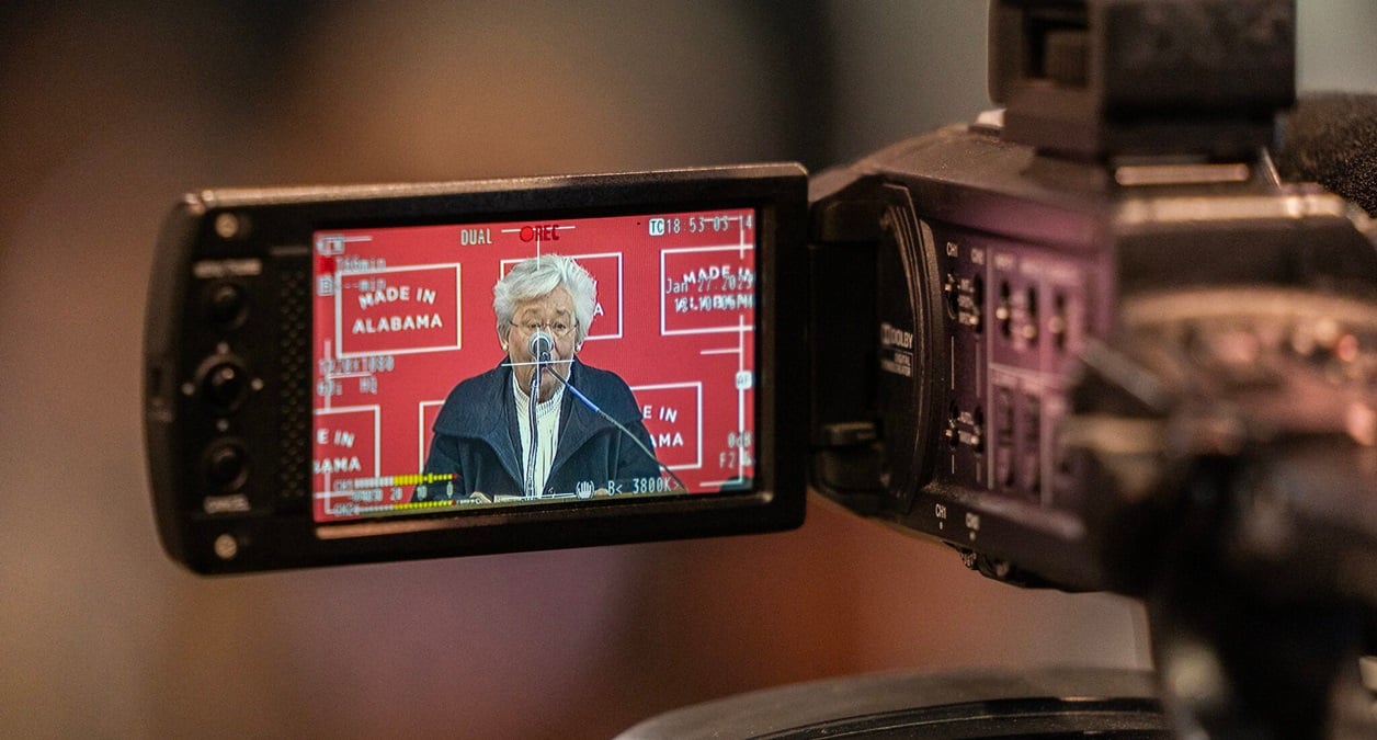 Gov. Kay Ivey speaks at an economic development announcement in Selma last year. The city was one of several in Alabama named to Site Selection's 2023 Top 100 Micropolitans list for economic development successes. (Hal Yeager / Governor's Office)